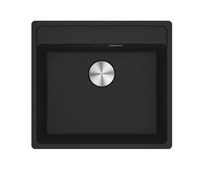 Franke Maris Evier à encastrer bassin en fragranite MRG 610-52 A BlackMatt bouton-poussoir inox à partir de 60 cm 114.0658.294