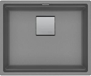 Franke Mythos Evier à encastrer bassin en fragranite KNG 110-52 gris pierre Bouton-poussoir inox à partir de 60 cm 125.0512.507