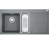 Franke Mythos - Évier en fragranit MTG 651-100/2, 100x52 cm, pierre gris 114.0150.022