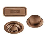 Franke Mythos Masterpiece Set de Panier dpour bonde en cuivre avec Bouton Poussoir pour vidange Automatique 112.0653.041
