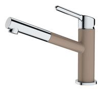 Franke Orbit - Mitigeur d'évier FC 3055.424 avec douchette extractible, chrome / cachemire 115.0623.147