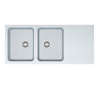 Franke – Évier à encastrer Orion OID621 – Tectonite, 2 cuves, 1 égouttoir – Blanc Artic