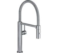 Franke Robinet de cuisine Pescara L 115.0472.960 – semi-pro, douchette double-jet acier inoxydable