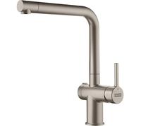 FRANKE Robinet ACTIVE L TWIST en optique INOX avec bec fixe / Robinet de cuisine / Mitigeur monocommande
