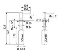 FRANKE; Robinet; Atlas Neo Sensor; Goulot extensible ; Industrial Black coulement: 9 l/Min. efficacité énergétique: A;