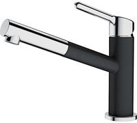 FRANKE Robinet ORBIT en CHROME-ONYX avec bec à tirage / Robinet de cuisine / Mitigeur monocommande
