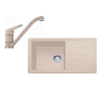 Franke - Set de cuisine G121, évier en fragranit BSG 611-78/39 + robinet FC 9541.082, sahara/chrome 114.0441.172