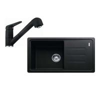Franke - Set de cuisine G122, évier en fragranit BSG 611-78/39, onyx + robinet FC 9547.071, chrome/onyx 114.0441.181