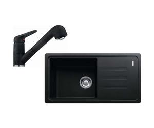 Franke - Set de cuisine G122, évier en fragranit BSG 611-78/39, onyx + robinet FC 9547.071, chrome/onyx 114.0441.181