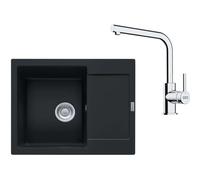 Franke - Set de cuisine G257MČ, évier en fragranit MRG 611-62 + robinet FS 3230.031, nori mat / chrome 114.0700.714