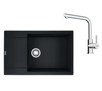 Franke - Set de cuisine G261MČ, évier en fragranit MRG 611-78 BB + robinet FS 3230.031, noir mat / chrome 114.0700.726