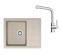 Franke - Set de cuisine G262SA, évier en fragranit BFG 611-62 + robinet FS 3230.031, sahara/chrome 114.0700.732
