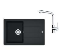 Franke - Set de cuisine G263O, évier en fragranit BFG 611-78, onyx + robinet FS 3230.031, onyx / chrome 114.0700.736