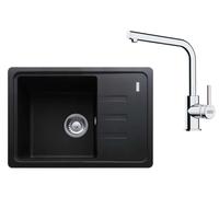 Franke - Set de cuisine G266O, évier en fragranit BSG 611-62 + robinet FS 3230.031, onyx/chrome 114.0700.749