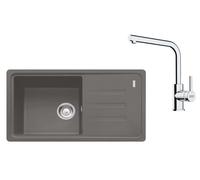 Franke - Set de cuisine G268ŠK, évier en fragranit BSG 611-78/39 + robinet FP 3230.031, gris pierre / chrome 114.0700.761