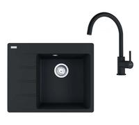 Franke - Set de cuisine G269MČ, évier en fragranit CNG 611-62 TL/7 + robinet FP 7, noir mat 114.0700.666