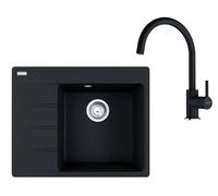 Franke - Set de cuisine G269O, évier en fragranit CNG 611-62 TL/7 + robinet FC 6018.071, onyx 114.0700.667