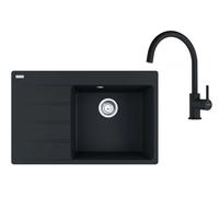 Franke - Set de cuisine G271MČ, évier en fragranit CNG 611-78 TL/7 + robinet FC 6018.901, noir mat 114.0700.774