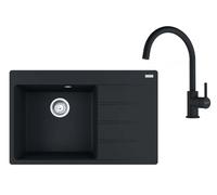 Franke - Set de cuisine G272MČ, évier en fragranit CNG 611-78 TL/2 + robinet FC 6018.901, noir mat 114.0700.778