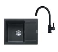 Franke - Set de cuisine G275O, évier en fragranit MRG 611-62 + robinet FC 6018.071, onyx 114.0700.792