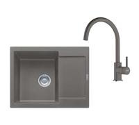 Franke - Set de cuisine G275ŠK, évier en fragranit MRG 611-62 + robinet FC 6018.084, gris pierre 114.0700.793