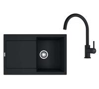 Franke - Set de cuisine G276MČ, évier en fragranit MRG 611 + robinet FN 6018.901, noir mat 114.0700.794