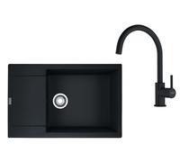 Franke - Set de cuisine G277MČ, évier en fragranit MRG 611-78 + robinet FN 6018.901, noir mat 114.0700.797