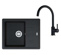 Franke - Set de cuisine G278O, évier en fragranit BFG 611-62 + robinet FC 6018.071, onyx 114.0700.802