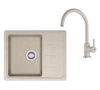 Franke - Set de cuisine G278SA, évier en fragranit BFG 611-62 + robinet FC 6018.082, sahara 114.0700.803
