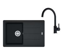 Franke - Set de cuisine G279O, évier en fragranit BFG 611-78, onyx + robinet FC 6018.071, onyx 114.0700.807