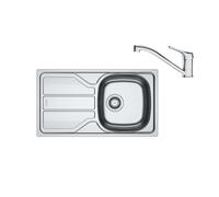 Franke - Set de cuisine N100, évier en inox FLN 611-78 LB et mitigeur FB 250.031, chrome 101.0731.379