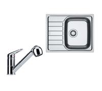 Franke - Set de cuisine N103, évier en inox SKN 611-62 et robinet FC 9547.031, chrome 101.0731.383