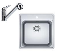 Franke - Set de cuisine N91, évier en inox BCX 610-51 + robinet FC 9547.031, chrome 101.0700.674