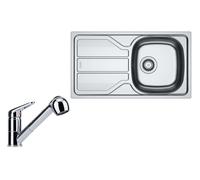 Franke - Set de cuisine N97, évier en inox FLN 611-78/44 et robinet FC 9547.031, chrome 101.0731.375