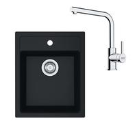 Franke - Set de cuisine T113Č,évier en tectonite SID 610-40 + robinet FN 3230.031, noir / chrome 143.0687.332