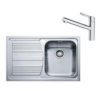 Franke - Set N87, évier en inox LLX 611/7 et mitigeur FC 3055.031, inox / chrome 101.0650.598