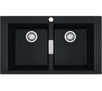 Franke Sirius 2.0 - Évier en tectonite S2D 620-86, 86x50 cm, noir 143.0637.161