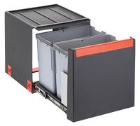 Franke Cube poubelle 28 l noir-gris-rouge 134.0039.330