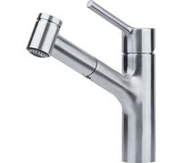 Franke Taros Neo - Mitigeur d'évier FC 6386.501 avec douchette extractible, inox 115.0596.386