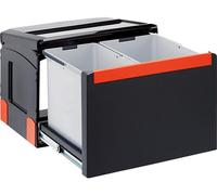 FRANKE Trieur de déchets 32 (14 + 18) litres CUBE 50 à partir d'une largeur d'armoire de 50 cm, coulisse manuelle