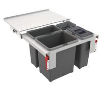 Franke Trieur de déchets GARBO 60-3 Coulisse frontale à partir d'une largeur d'armoire de 60 cm / Poubelle / Poubelle / Collecteur de déchets 38 (1x18+1x12+1x8) litres