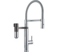 Franke Mitigeur de cuisine sur pied Vital 120.0621.230 Semi-Pro Chrome/Gun metal, filtration intégrée