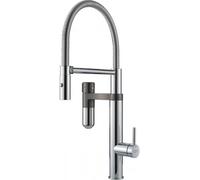 Franke Mitigeur de cuisine sur pied Vital 120.0621.230 Semi-Pro Chrome/Gun metal, filtration intégrée