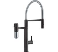 Franke - Vital Tap mitigeur d’évier avec filtration d’eau intégrée, bec flexible et douchette, noir mat/inox 120.0621.313