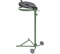 FRANKEL kaiserkraft | Support sur Pieds pour Sac-Poubelle | Pour capacité 120 l, châssis roulant à 2 roues, vert, couvercle en plastique