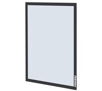 Franken AR15102 Lot de 2 cadres d'affichage PRO DIN A3 autocollants - Format portrait et paysage - Film rigide transparent avec fermeture magnétique - Noir