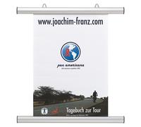 FRANKEN bandeau d'affichage, aluminium, argent, longueur : 1.005 mm deux oeillets de suspension réglables, dispositif de classement (BS1006)