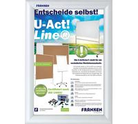 Franken BS1801 Vitrine d'affichage à cadre interchangeable Security - ignifuge, pour format A4, argenté