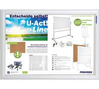 Franken BS1802 Vitrine d'affichage à cadre interchangeable Security - ignifuge, pour format A3, argenté
