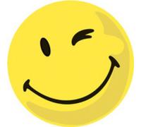 Symbole dévaluation smilie positive 10cm jaune ve 100 unités franken umz 10 s1 G
